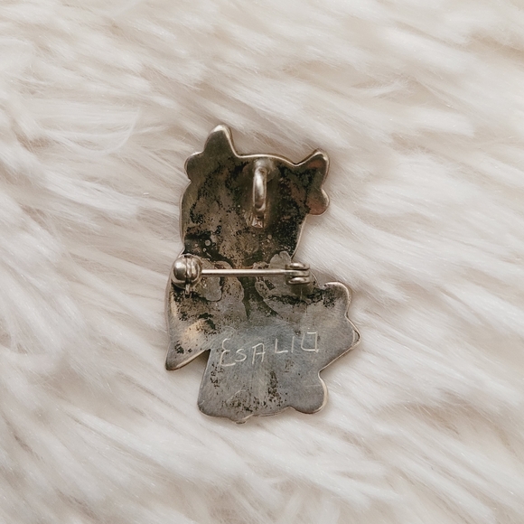 Vintage Zuni Owl Brooch Pin Combo - Picture 8 of 12